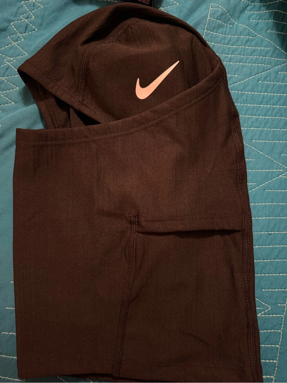Nike Black Balaclava Hood with White Swoosh